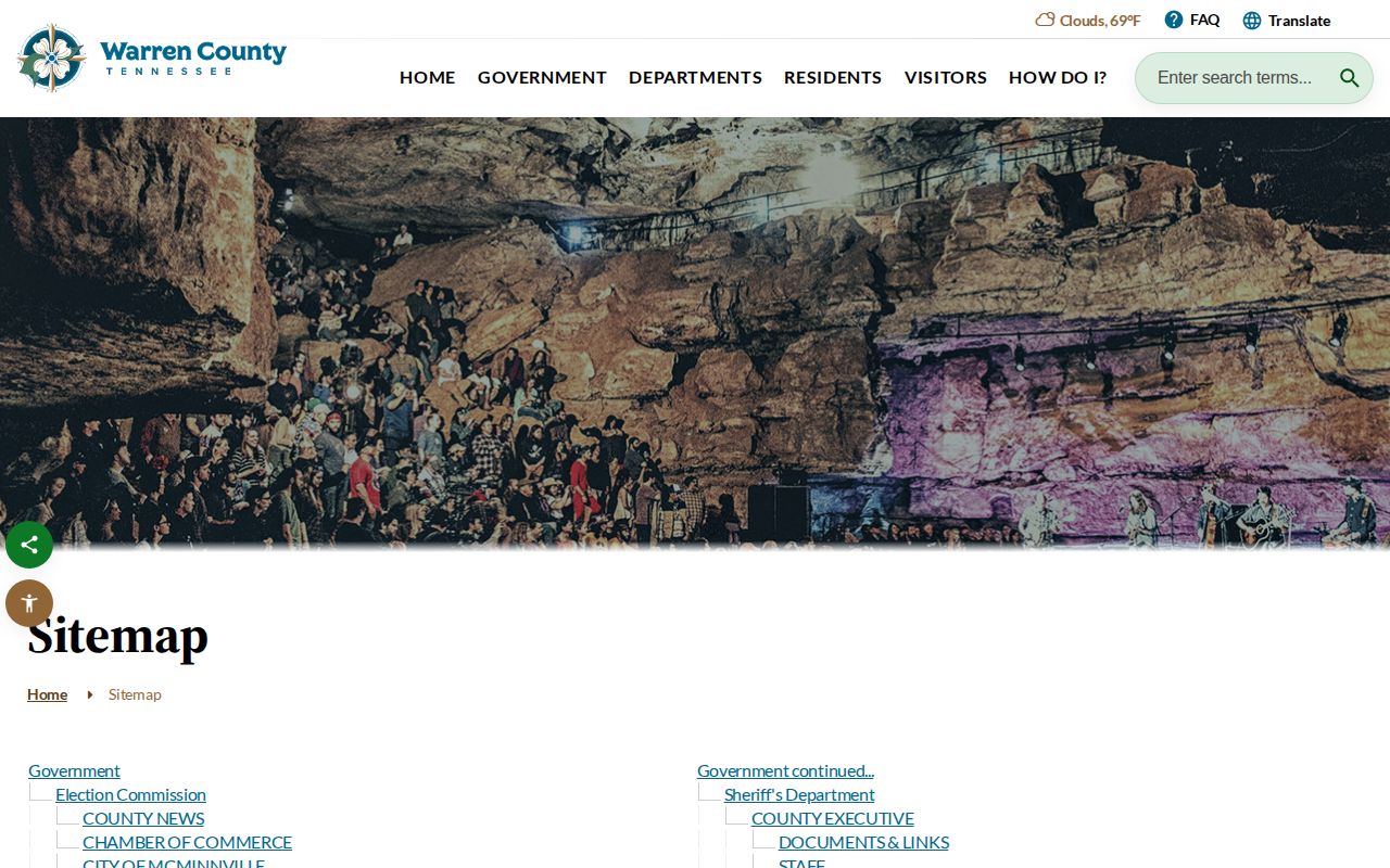 Warren County 72-hour release search review of the official county sitemap